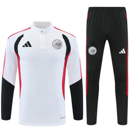 Mens Ajax 2026/27 Half-zip White Tracksuit