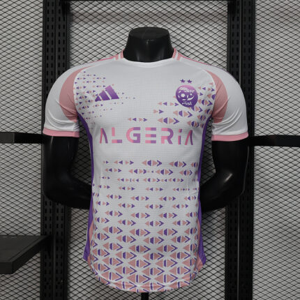 Mens Algeria 2025 special white pink Player Jersey