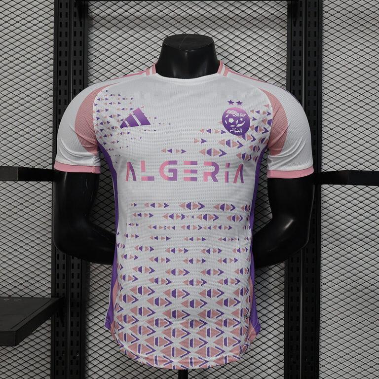 Mens Algeria 2025 special white pink Player Jersey