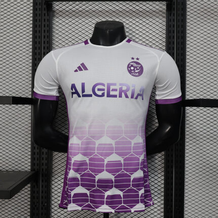 Mens Algeria 2025 special white purple player Jersey