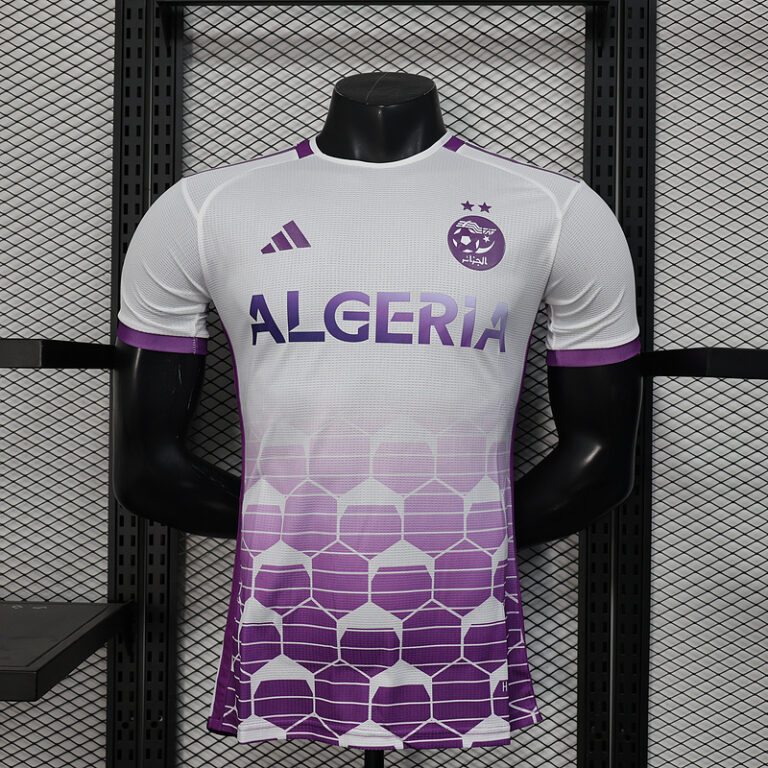 Mens Algeria 2025 special white purple player Jersey