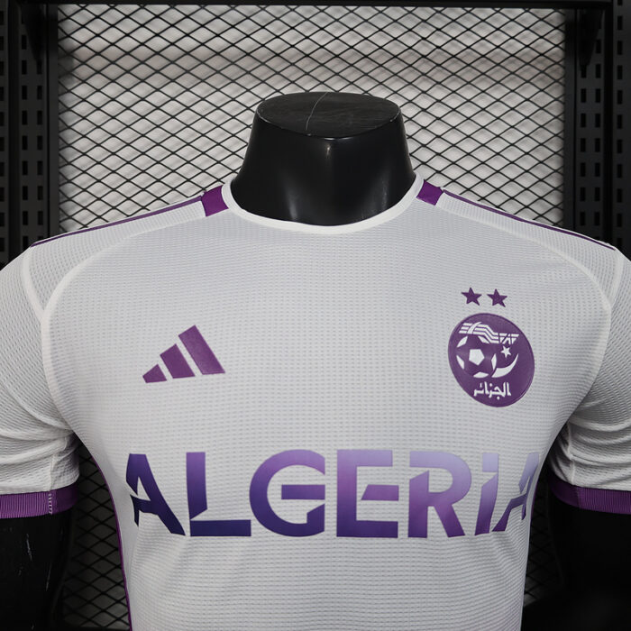 Mens Algeria 2025 special white purple player Jersey
