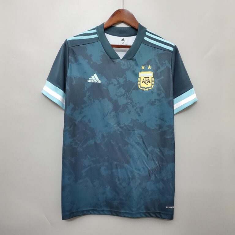 Mens Argentina 2020 Away blue Retro Style Jersey