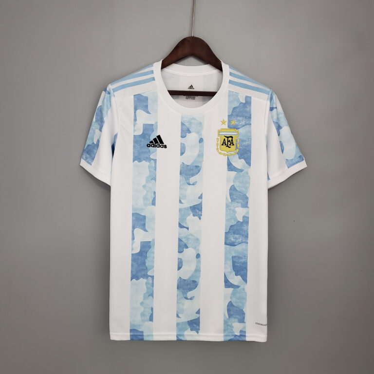 Mens Argentina 2020 Home Retro Style Jersey