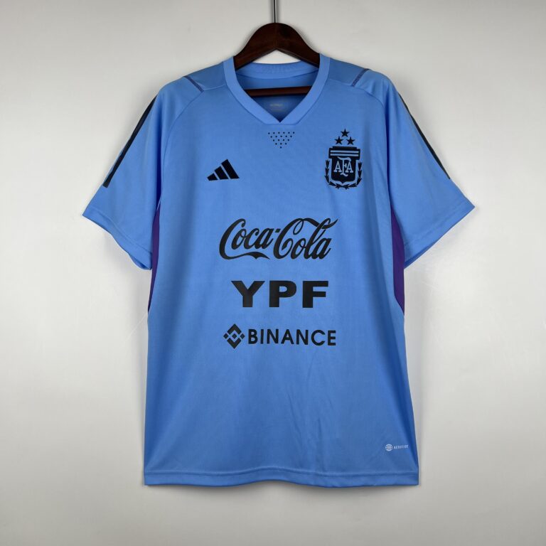 Mens Argentina 2023 Uniform Blue Training Jersey
