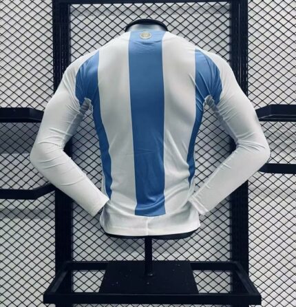 Mens Argentina 2024 Home Long Sleeve Jersey Player Version