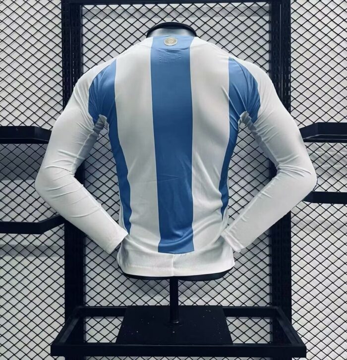 Mens Argentina 2024 Home Long Sleeve Jersey Player Version