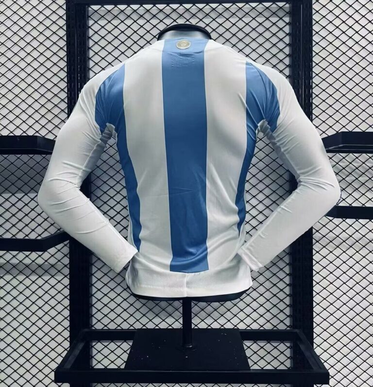 Mens Argentina 2024 Home Long Sleeve Jersey Player Version