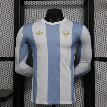 Mens Argentina 2025 50th Anniversary Long Sleeve Jersey Player Version