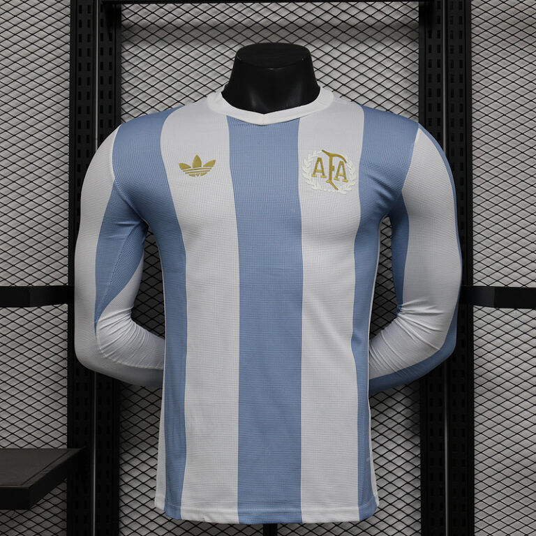 Mens Argentina 2025 50th Anniversary Long Sleeve Jersey Player Version