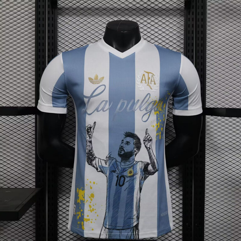 Mens Argentina 2025 50th MESSI Special blue Player Jersey