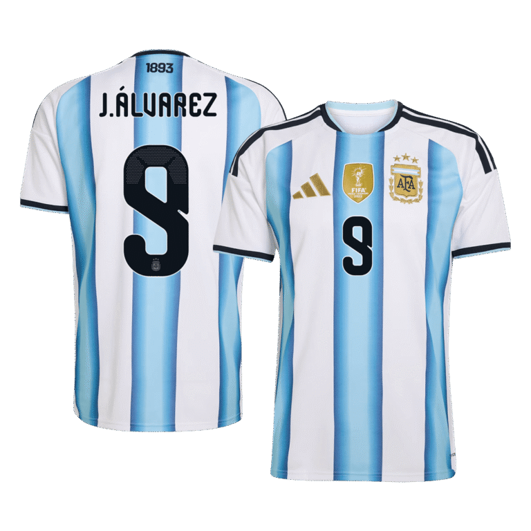 Mens Argentina 2026 World Cup Home Jersey – J. Alvarez 9