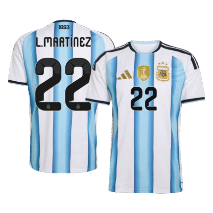 Mens Argentina 2026 World Cup Home Jersey – L. Martinez 22