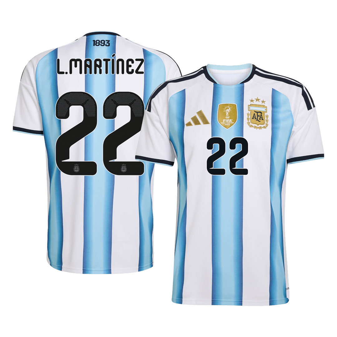 Mens Argentina 2026 World Cup Home Jersey – L. Martinez 22 Mens Argentina 2026 World Cup Home Jersey – L. Martinez 22
