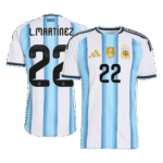 Mens Argentina 2026 World Cup Home Jersey – L. Martinez 22 Player Version