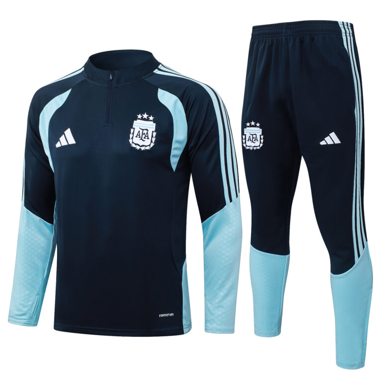 Mens Argentina 2026 World Cup World Cup Half zip Blue Tracksuit