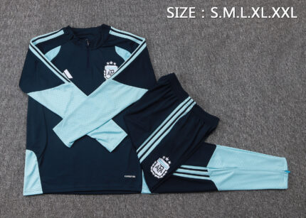 Mens Argentina 2026 World Cup World Cup Half zip Blue Tracksuit