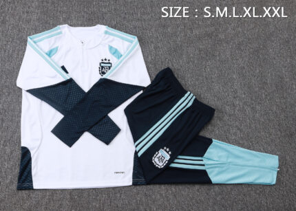 Mens Argentina 2026 World Cup World Cup Half zip White Tracksuit
