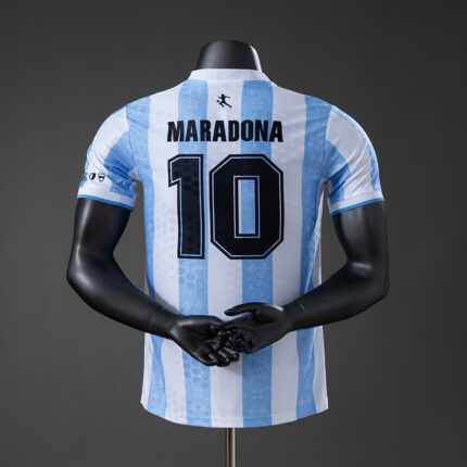 Mens Argentina Retro Home Jersey – Maradona 10 Player Version
