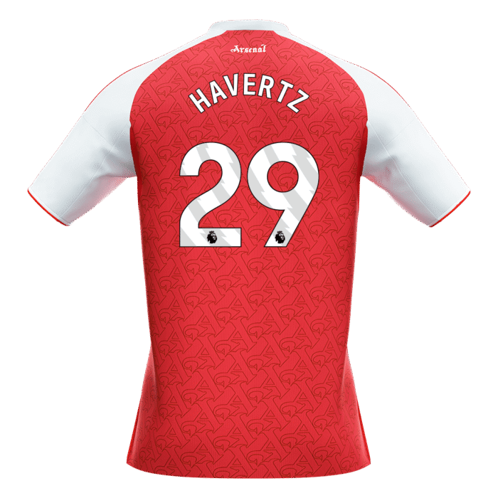 Mens Arsenal 2025/26 Home Jersey – Havertz 29