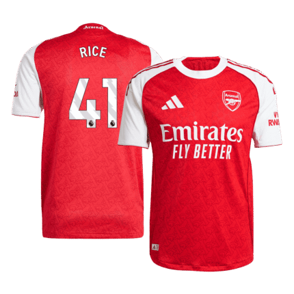 Mens Arsenal 2025/26 Home Jersey – Rice 41