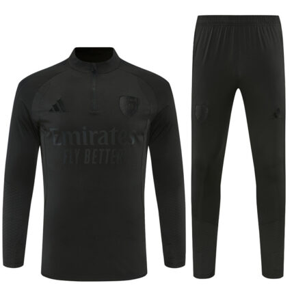 Mens Arsenal 2026/27 All Black Half-zip Tracksuit