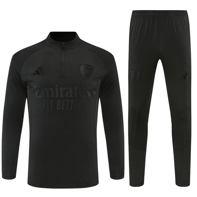 Mens Arsenal 2026/27 All Black Half-zip Tracksuit