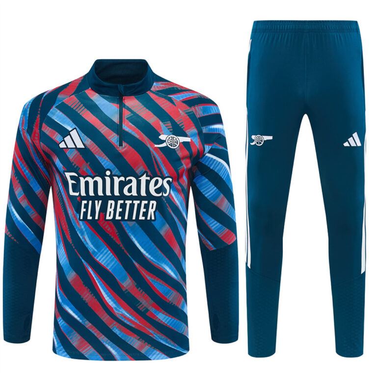 Mens Arsenal 2026/27 Camo Half-zip Red Blue Tracksuit