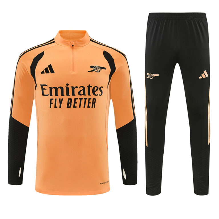 Mens Arsenal 2026/27 Half-zip Orange Tracksuit