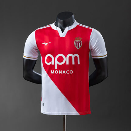 Mens AS Monaco 2025/26 Home Jersey Player Version