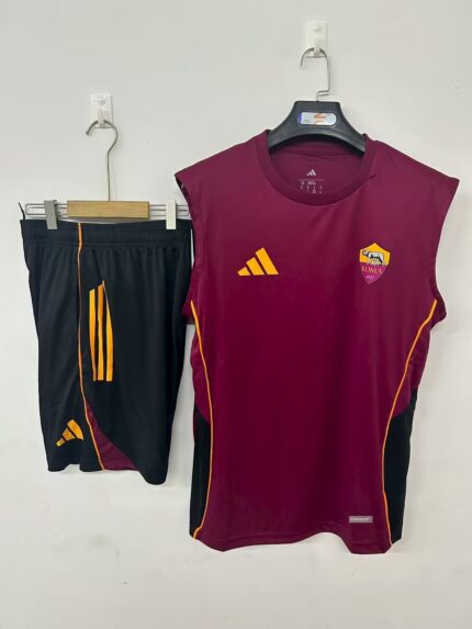 Mens AS Roma 2025/26 Red Training Vest