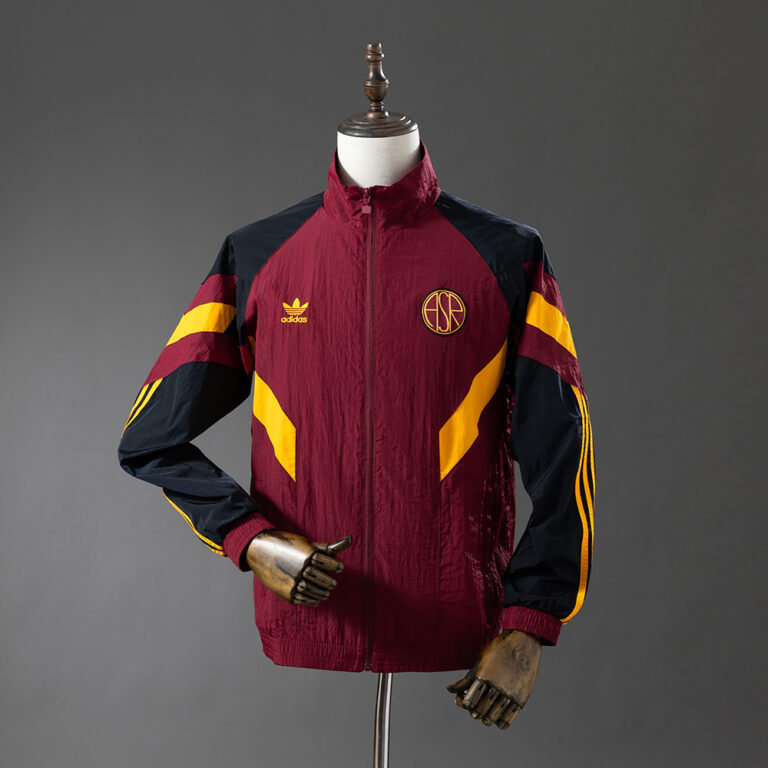 Mens AS Roma 2025/26 Red Windbreaker Jacket