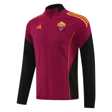 Mens AS Roma 2025/26 Windbreaker Red Jacket