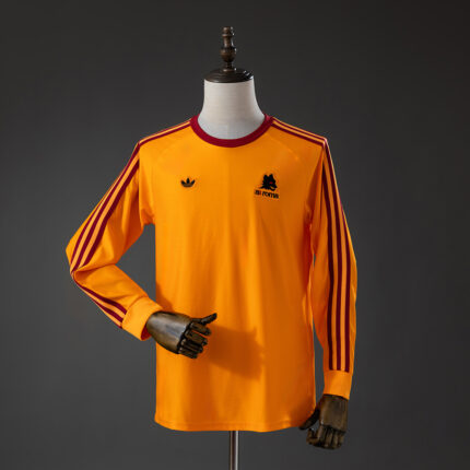 Mens AS Roma Terrace Icons T- Orange Long Sleeve Jersey