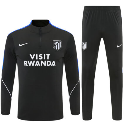 Mens Atletico Madrid 2026/27 Half-zip Black Tracksuit