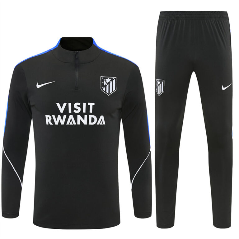 Mens Atletico Madrid 2026/27 Half-zip Black Tracksuit