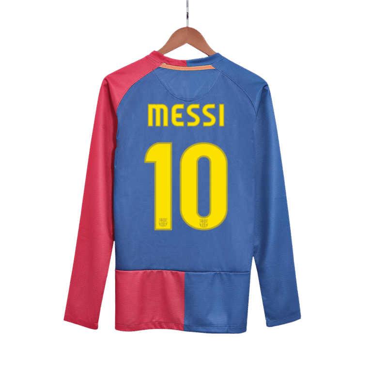 Mens Barcelona 2008/09 Home Jersey Long Sleeve – Messi 10