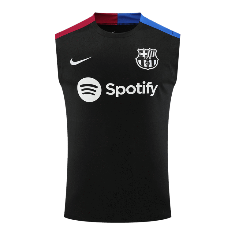 Mens Barcelona 2024/25 Top Black Training Vest