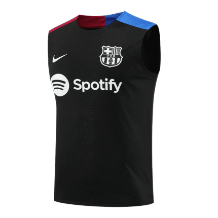 Mens Barcelona 2024/25 Top Black Training Vest