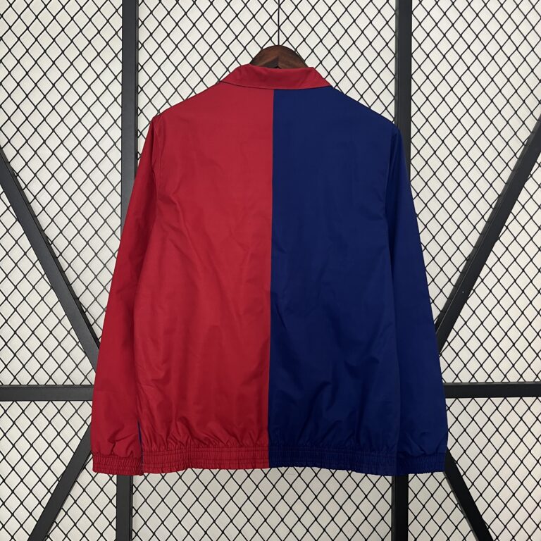 Mens Barcelona 2024/25 Trench Coat Reversible Windbreaker Jacket