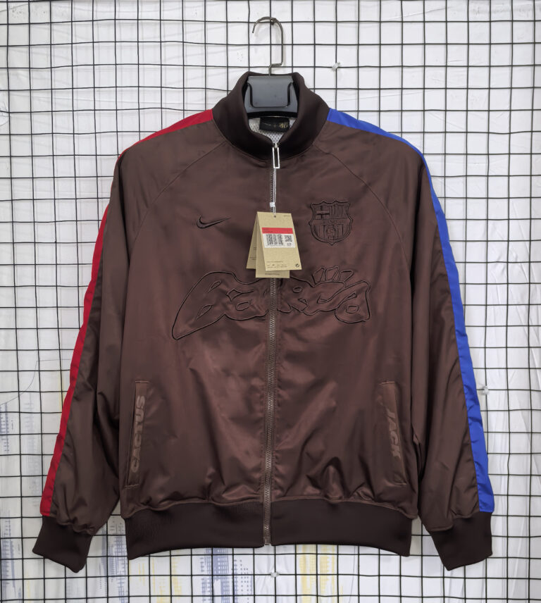 Mens Barcelona 2024/25 Windbreaker Brown Jacket