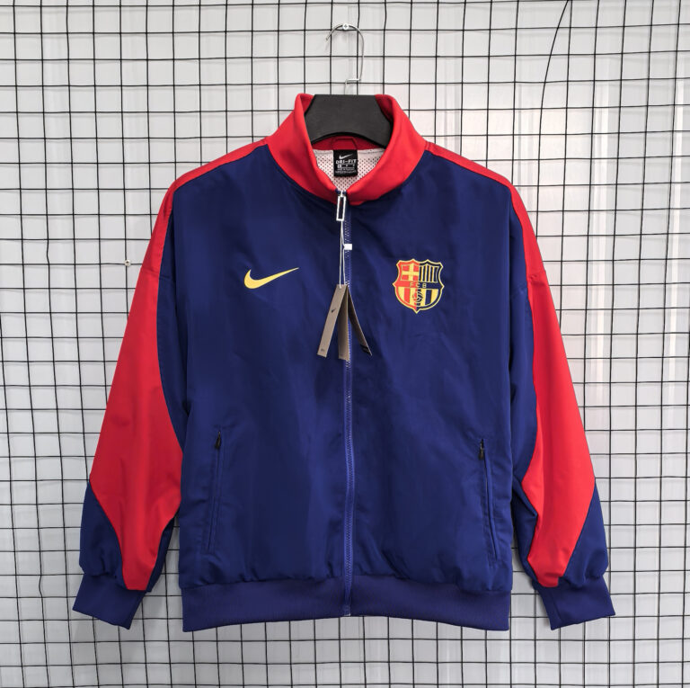 Mens Barcelona 2024/25 Windbreaker Red Jacket