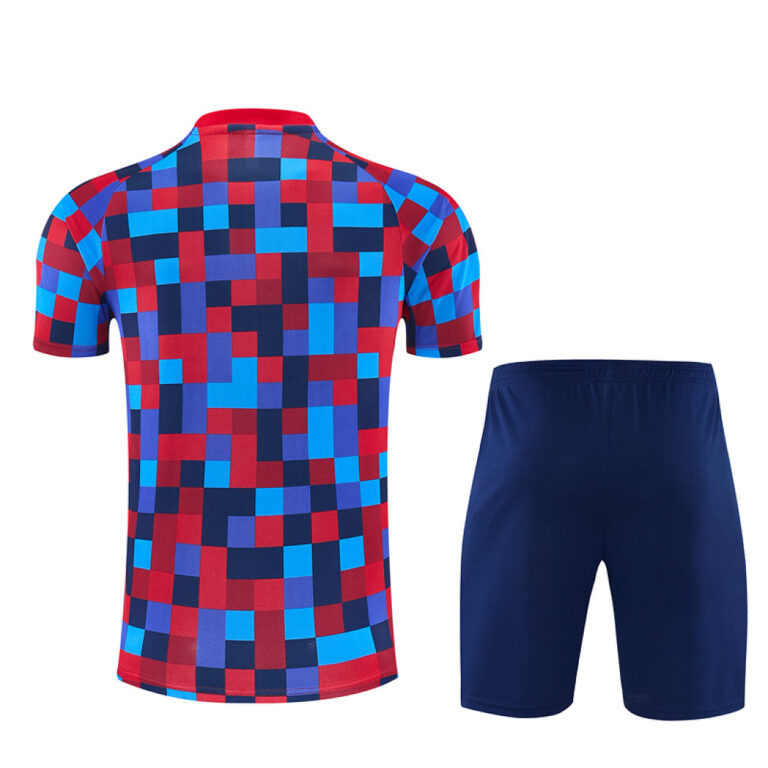 Mens Barcelona 2026/27 Camo Red Blue Training Jersey