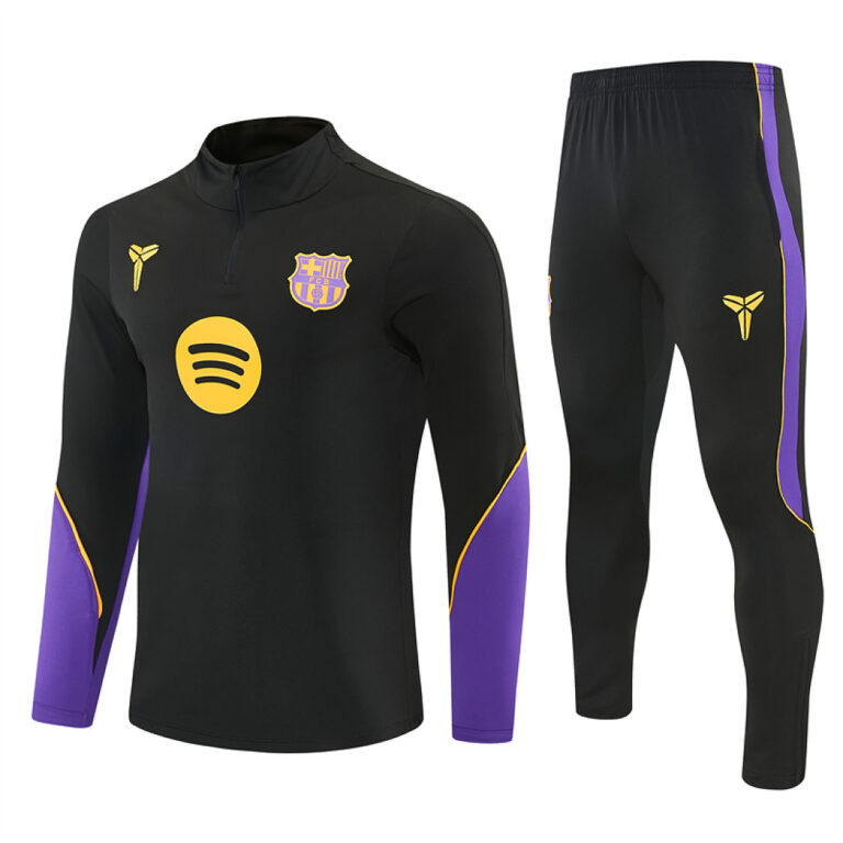 Mens Barcelona 2026/27 Collaboration Half-zip Black Tracksuit