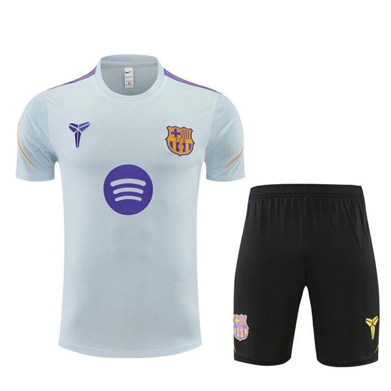 Mens Barcelona 2026/27 Collaboration Light Gray Training Jersey