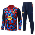 Mens Barcelona 2026/27 Half-zip Colorful Grid Tracksuit