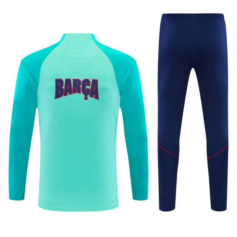 Mens Barcelona 2026/27 Half-zip Light Blue Tracksuit
