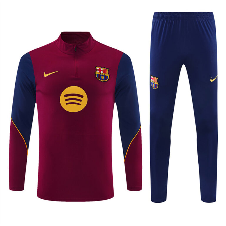 Mens Barcelona 2026/27 Half-zip Red Tracksuit