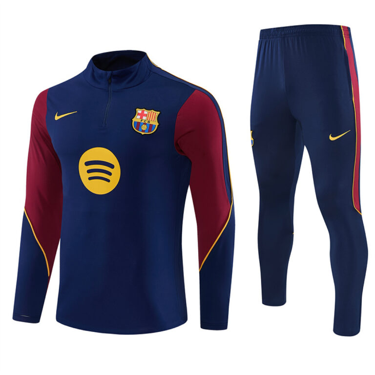 Mens Barcelona 2026/27 Half-zip Royal Blue Tracksuit