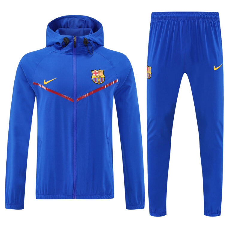 Mens Barcelona 2026/27 Windbreaker Suit Blue Jacket